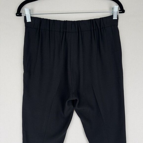 Aritzia Babaton Cohen Pants Womens 2 Black Cropped Dress Trousers Crepe Pleated - Picture 8 of 16